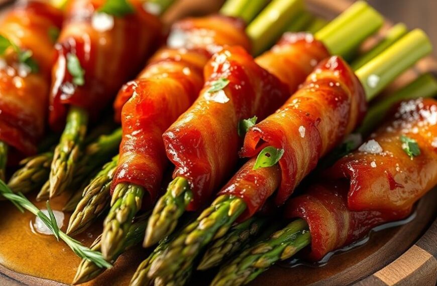 bacon wrapped low carb asparagus dish