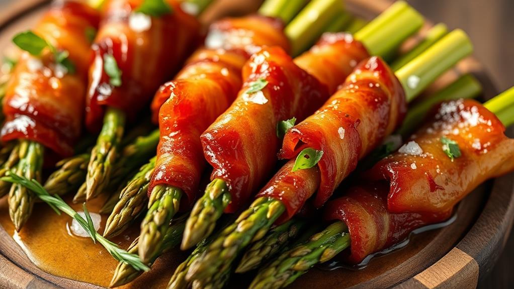 bacon wrapped low carb asparagus dish