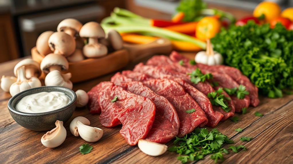 beef stroganoff with low carb ingredients