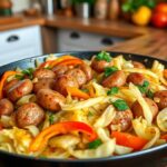 cabbage sausage low carb skillet