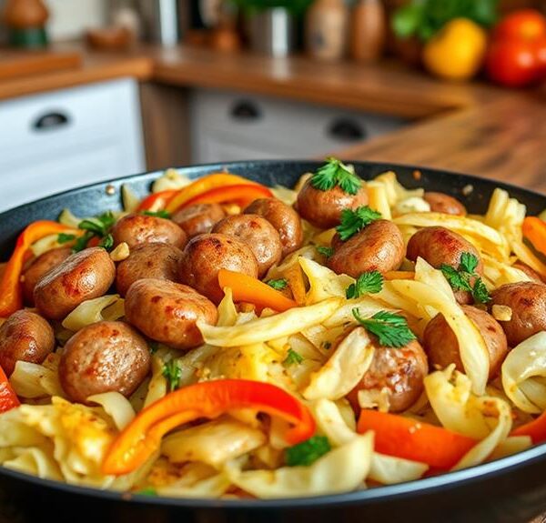 cabbage sausage low carb skillet