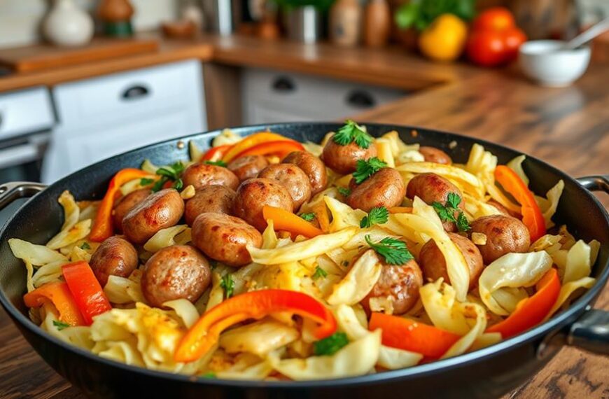 cabbage sausage low carb skillet