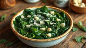creamy garlicky spinach filled keto