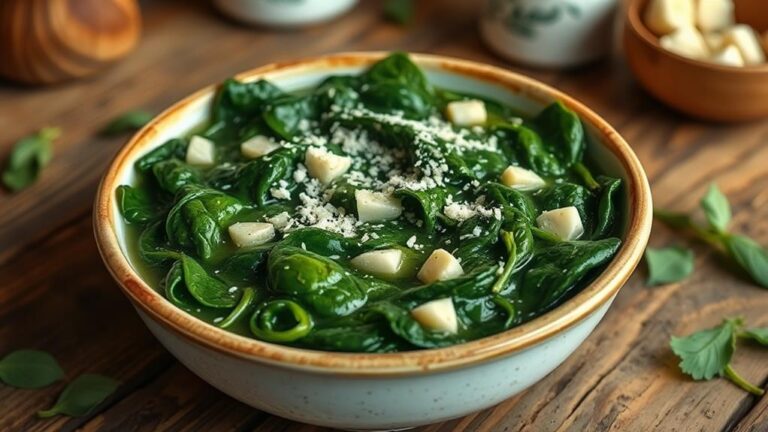creamy garlicky spinach filled keto