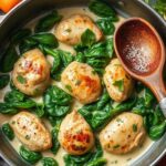 creamy spinach chicken skillet