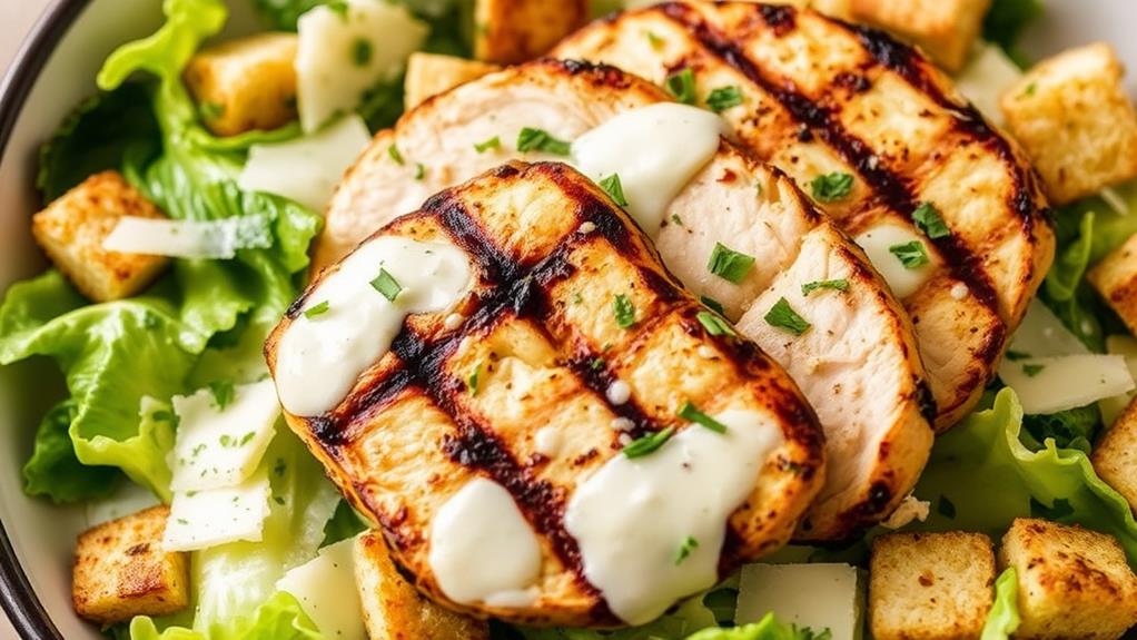 grilled chicken caesar salad keto friendly
