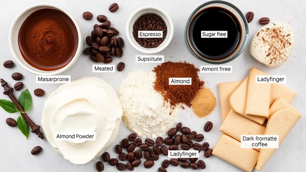 ingredients for keto tiramisu