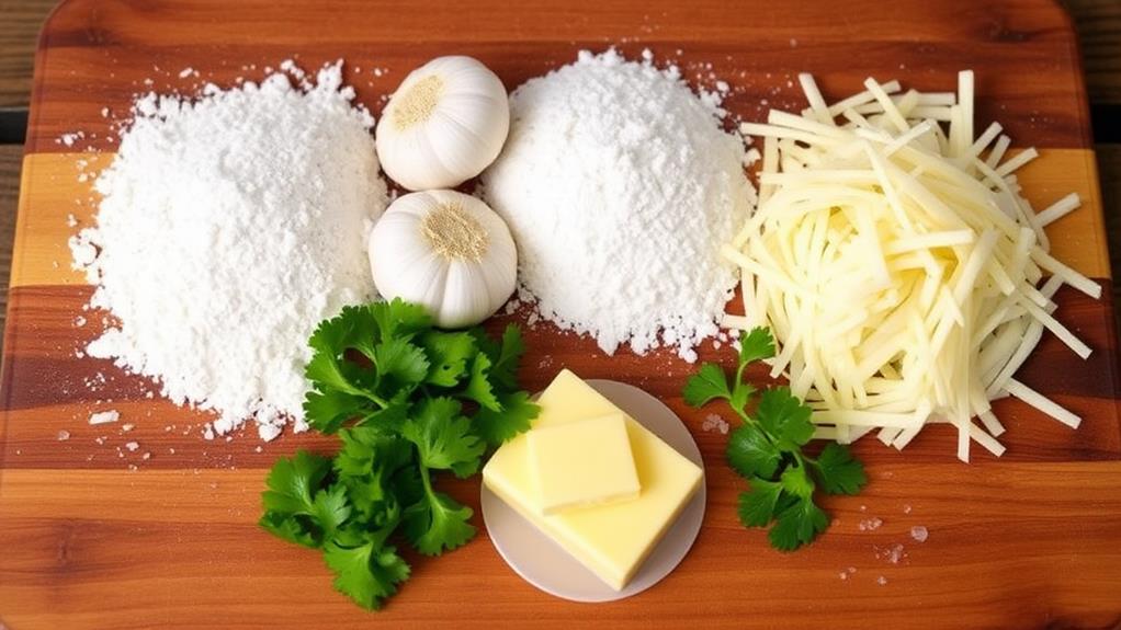 ingredients for low carb garlic bread