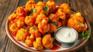 keto buffalo cauliflower bites