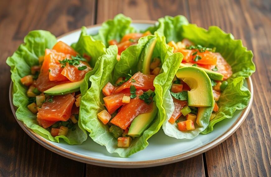 keto friendly smoked salmon lettuce wraps