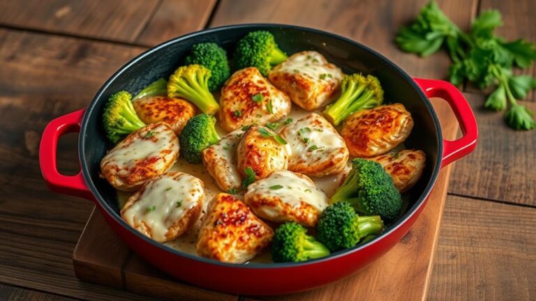 low carb cheesy chicken skillet