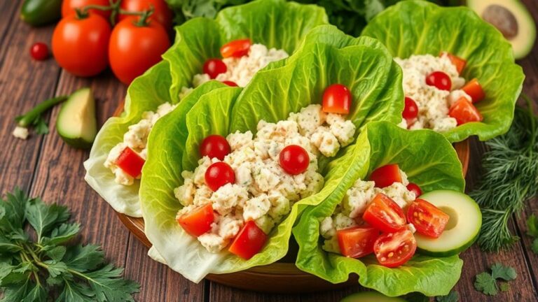 low carb chicken salad lettuce wraps