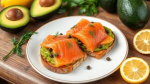 nutrient dense breakfast with savory seafood