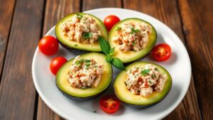 tuna avocado carb conscious boats