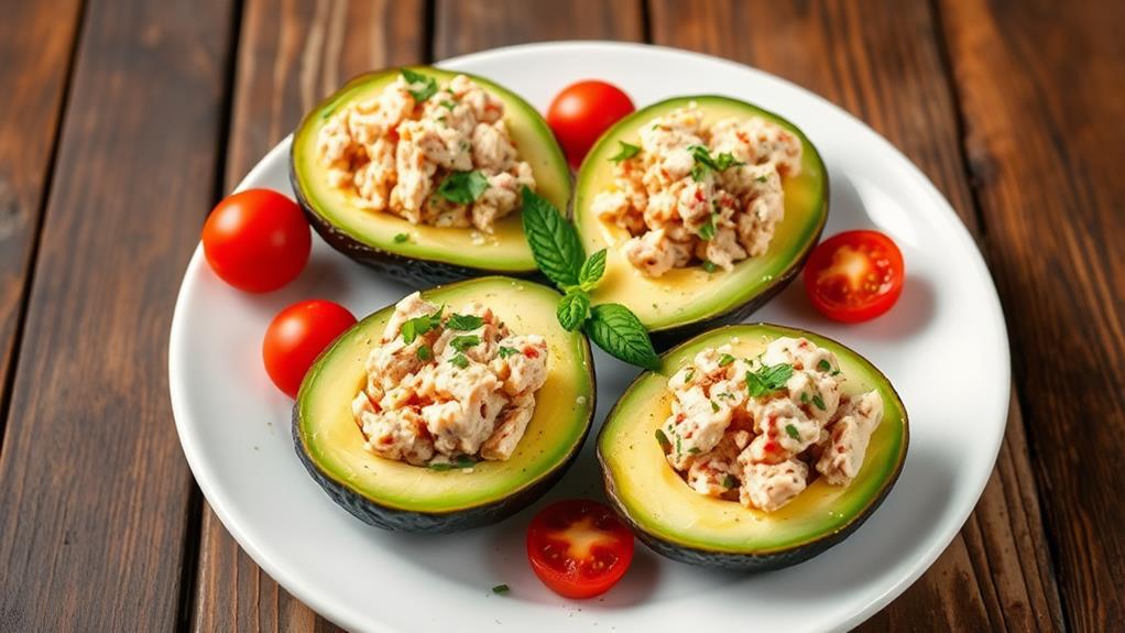 tuna avocado carb conscious boats
