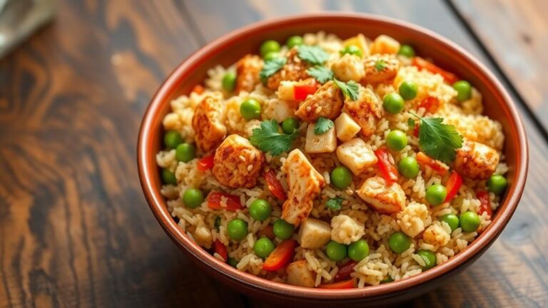 vegetable based rice dish with chicken
